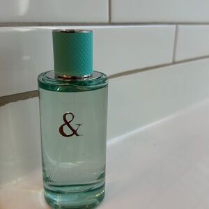 Tiffany & Co. Love Aqua Glass Fragrance Bottle with Turquoise Cap